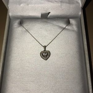 Zales Heart Shaped Diamond Necklace